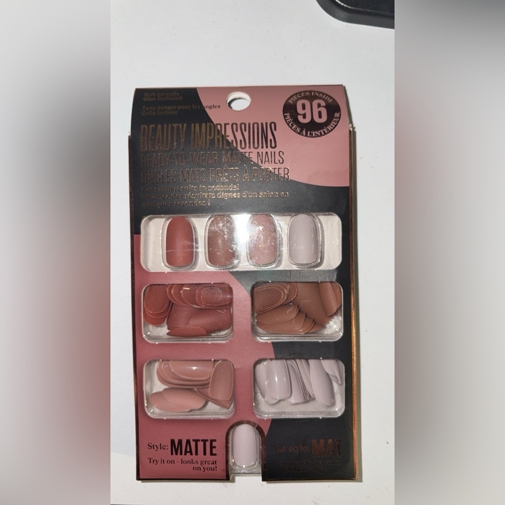 Beauty Impressions Matte Press- On Nails Set 96pc